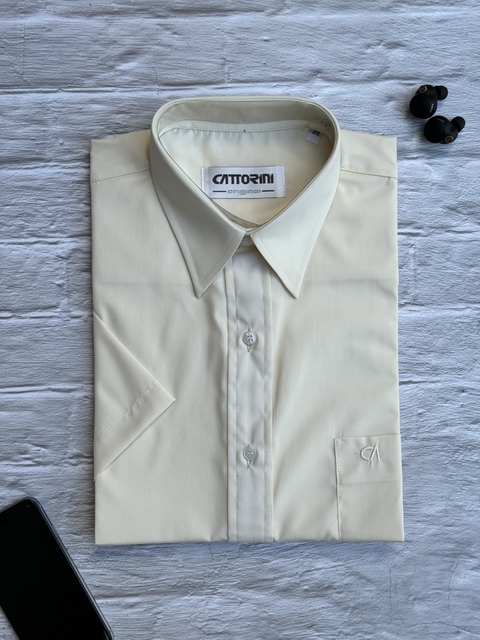 Camisa Cattorini Manga Corta Lisa