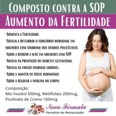 COMPOSTO CONTRA SOP - AUMENTO DA FERTILIDADE COM 60 CÁPSULAS - comprar online