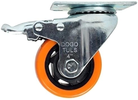 Zf5119 Rodaja Pvc Naranja Giratoria Y Freno 4 Dogo Tuls