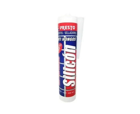 Sellador De Silicon 100% Presto Negro - Cartucho 300 Ml