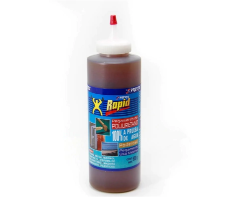 Pegamento De Poliuretano 100% A Prueba De Agua Presto Rapid-Frasco 500Grs