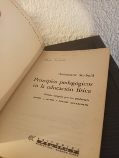 Principios pedagógicos en la educación física (usado, algunos subrayados en lapiz) - Annemaire S. en internet