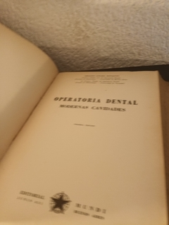 Operatoria dental modernas cavidades (usado, tapa despegada, algunos subrayados en lapiz) - Araldo Angel Ritacco en internet