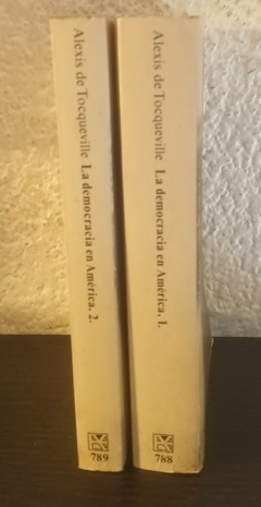 La democracia en America 1 y 2 (usado, manchas en lomo, no en su interior) - Alexis de Tocqueville - comprar online