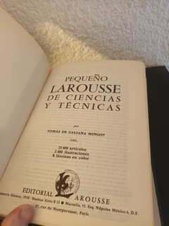 Pequeño Larousse de Ciencias y técnicas (usado) - Galiana Mingot en internet