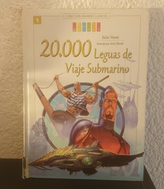 20.000 leguas de viaje submarino (usado, detalle en canto) - Julio Verne (genios)