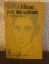 Informe para una academia y otros cuentos (usado, detalle en tapa) - Kafka