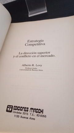 Estrategia Competitiva (usado) - Alberto R. Levy - comprar online