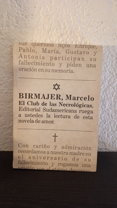 El club de las Necrológicas (usado) - Marcelo Birmajer