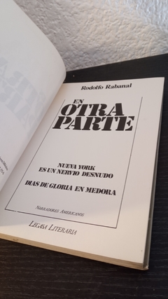 En otra parte (usado, detalle en tapa) - Rodolfo Rabanal - comprar online