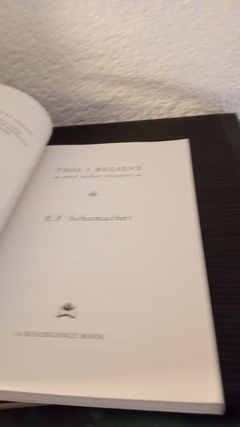 This i believe (usado) - E. F. Schumacher - comprar online