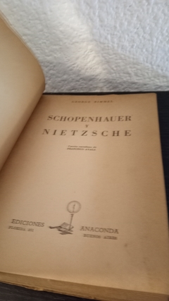 Schopenhauer y nietzsche (usado) - George Simmel - comprar online