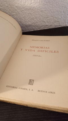 Memorias y vida dificiles (usado, tapa despegada y detalle en canto) - Italo Calvino - comprar online