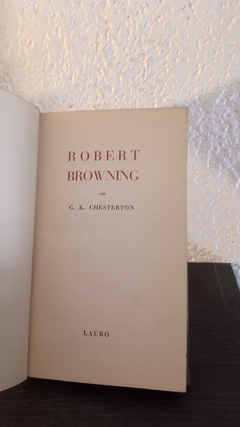 Robert Browing (usado, detalle en canto)- G.K. Chesterton - comprar online