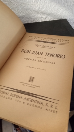 Don Juan Tenorio (usado, tapa rota, despegada) - Zorrilla - Charlemosdelibros