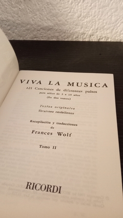 Viva la musica tomo 2 (usado) - Frances Wolf - comprar online