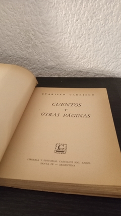 Cuentos y otras páginas (usado) - Evaristo Carriego en internet