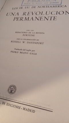 Los Estados Unidos una revolucion permanente (usado) - Fortune - comprar online