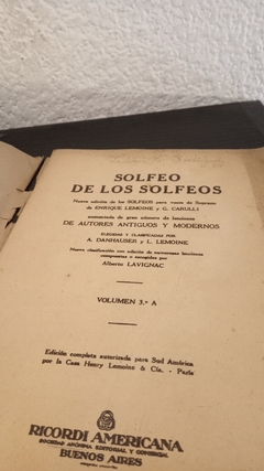 Solfeo de los solfeos 5A (usado, algunas marcas en lapiz) - Lemoine en internet