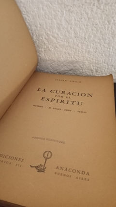 La curación por el espiritu (usado, tapa rota, despegada) - Stefan Zweig - comprar online