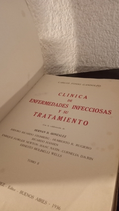 Clinica de enfermedades infeccionsas y su tratamiento 2 (usado, canto dañado) - G. - comprar online