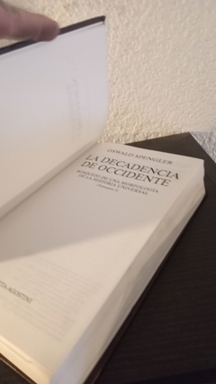 La decadencia de Occidente 1 (usado, pequeño detalle en canto) - Oswald Spengler - Charlemosdelibros