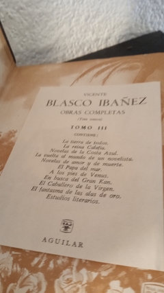 Obras Completas 3 Blasco Ibañez (usado) - V. Blasco Ibañez - comprar online