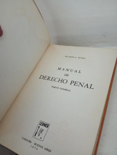 Manual de derecho penal (usado) - Ricardo C. Nuñez - Charlemosdelibros