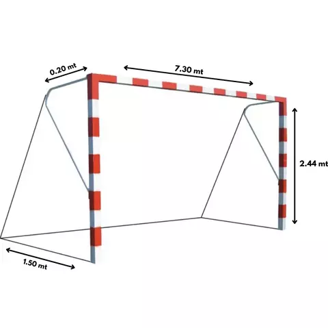Juego De Red De Arcos de Futbol Profesional Hilo De 2,5 Mm 7,30x2,44x0,20x1,50 Art 102 - comprar online