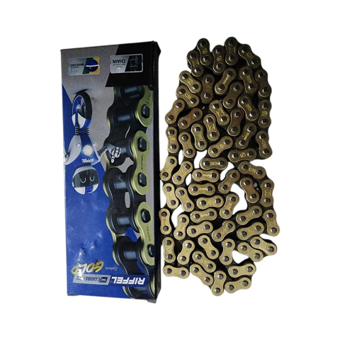 Cadena transmision 428H RIFFEL dorada - comprar online