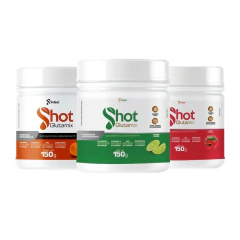 TRIO SHOT GLUTAMIX com NAC - LARANJA, LIMÃO E MALANCIA