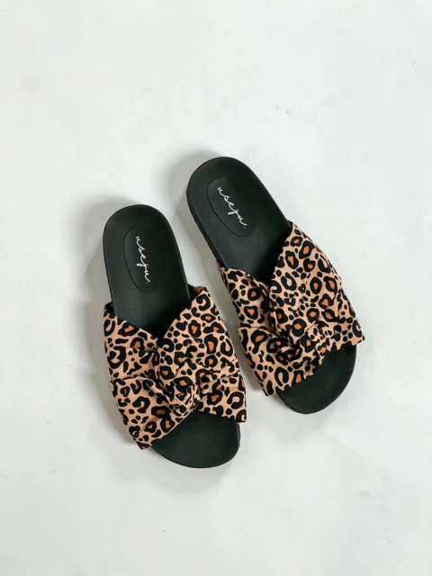 LORRANA - papete feminina rasteira animal print