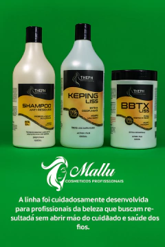 Kit Profissional Theph Cosméticos – Shampo Anti Resíduos, Keping Liss e BBTX Liss. na internet