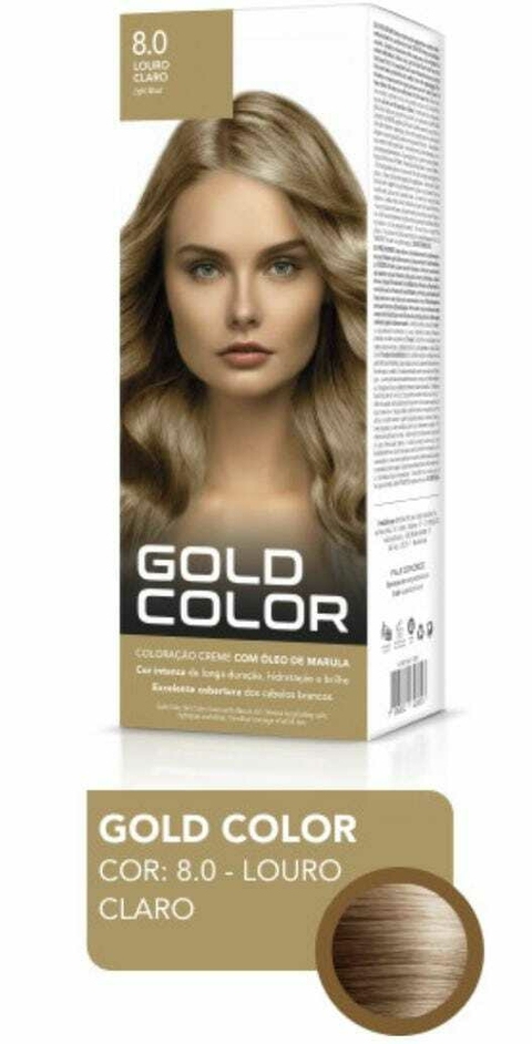 Coloração gold color 8.0 loiro claro
