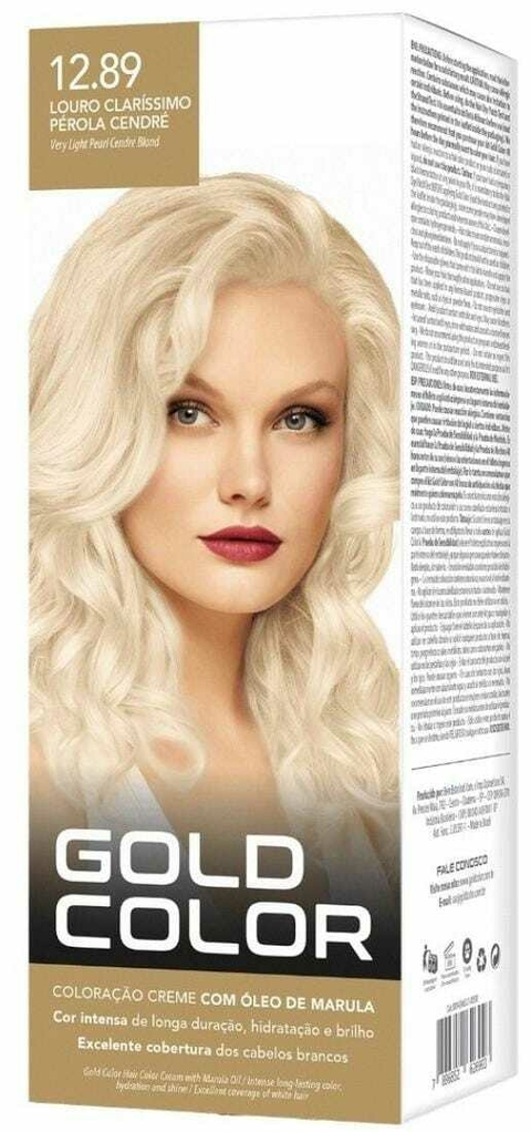 Coloração gold color 12.89 loiro clarissimo pérola cendré