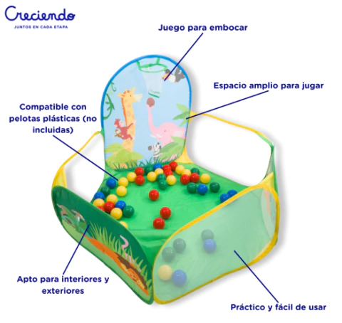 Pelotero Infantil Para Bebé iPlay Selva Plegable