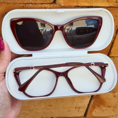 65118 - OCULOS CLIP-ON AGATA BORDÔ - comprar online