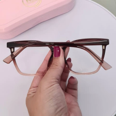 OM8715- ÓCULOS CLIP-ON TAINARA MARROM COM DEGRADE - comprar online