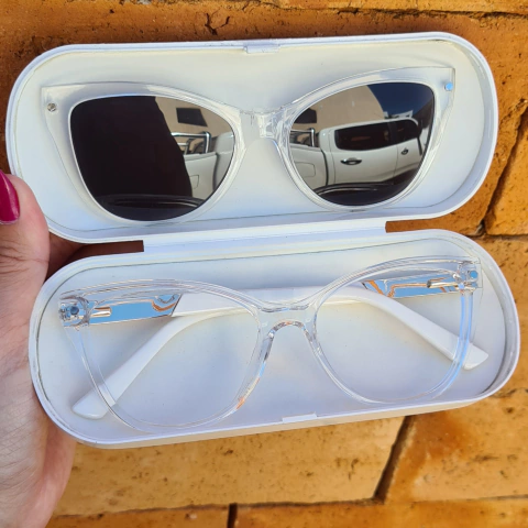 6570 - ÓCULOS CLIP-ON VALENTINA TRANSPARENTE