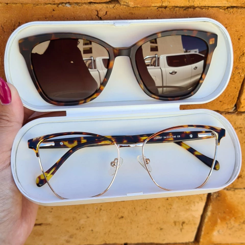 LQ5057 - ÓCULOS CLIP-ON BEATRICE ANIMAL PRINT