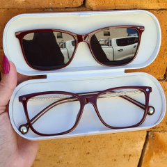 6578 - OCULOS CLIP-ON CARMÉLIA BORDÔ