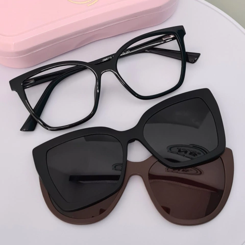 OM8715- ÓCULOS CLIP-ON TAINARA PRETO