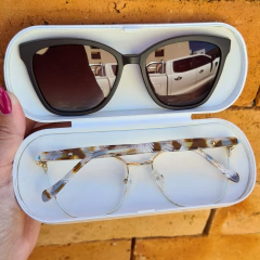 LQ5057 - ÓCULOS CLIP-ON BEATRICE DOURADO COM DETALHES - comprar online