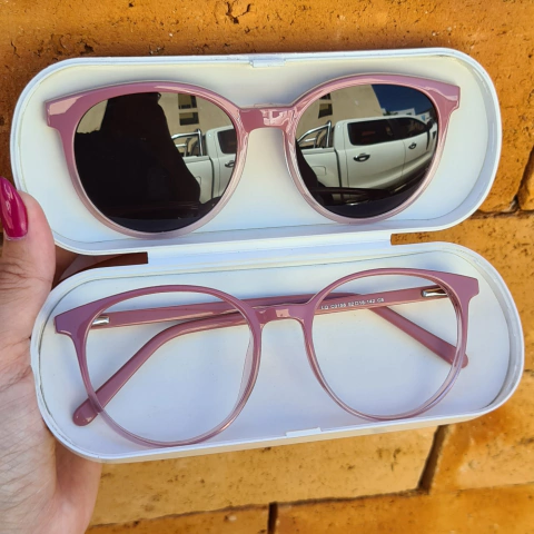 C0158 - OCULOS CLIP-ON IRIS ROSA