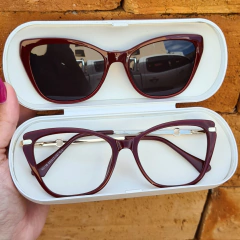 65118 - OCULOS CLIP-ON AGATA BORDÔ