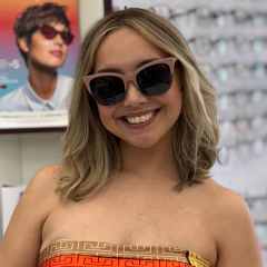 C0140 - OCULOS CLIP-ON HADASSA ROSA COM DETALHES - comprar online