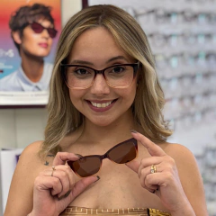 OM8718 - OCULOS CLIP-ON KIARA MARROM COM DEGRADE