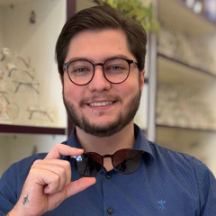 LQC0186 - ÓCULOS CLIP-ON LION MARROM - NB Óculos