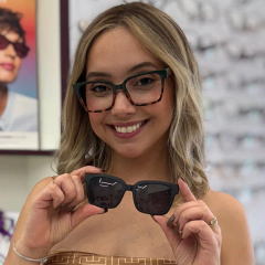 C0162- OCULOS CLIP-ON FELIPE ANIMAL PRINT/VERDE