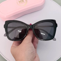 ZR6521- ÓCULOS CLIP-ON MUSA CINZA TRANSLUCIDO - NB Óculos